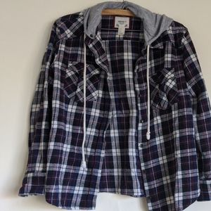 Plaid Jacket with Hood Forever 21  💕 🍂